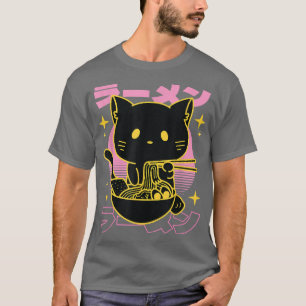 Cat Ramen Cat Japanisch Kawaii Niedlich Anime Cat T-Shirt