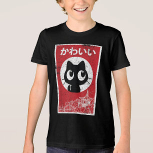 Cat Ramen Japanisch Funny Grafik Kawaii Anime Gesc Tri-Blend Shirt