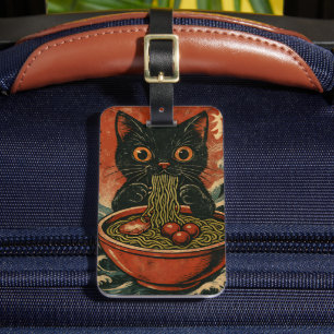 Cat Ramen Japanisch Funny Graphic Kawaii Cat Anime Gepäckanhänger