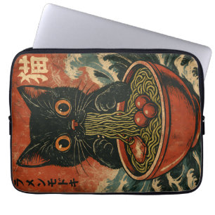 Cat Ramen Japanisch Funny Graphic Kawaii Cat Anime Laptopschutzhülle
