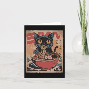 Cat Ramen Japanisch Funny Graphics Kawaii Cat A Karte