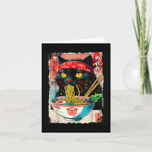 Cat Ramen Japanischer Funny Cat Kawaii Cat Anime Karte
