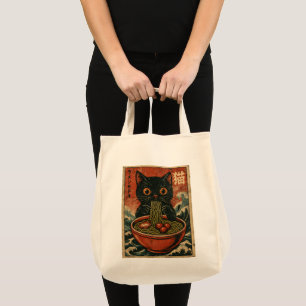 Cat Ramen Japanisches Lustiges Grafik Kawaii Cat A Tragetasche