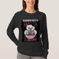 CAT RAMEN NOODLES SOUP KITTY T - SHIRT T-SHIRTS