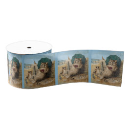 Cat Reading a Book by Louis Wain Ripsband