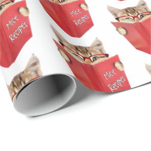 Cat Reading Red Book Geschenkpapier