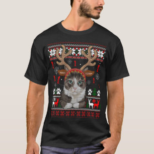 Cat Reindeer Antlers Headband Uggge Christmas Swe T-Shirt