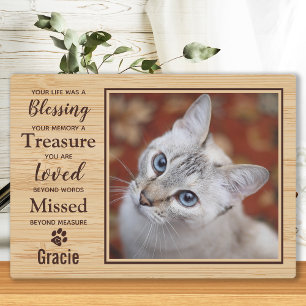 Cat Remembrance Pet Memorial Fotoplatte