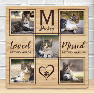 Cat Remembrance Pet Memorial Fotoplatte