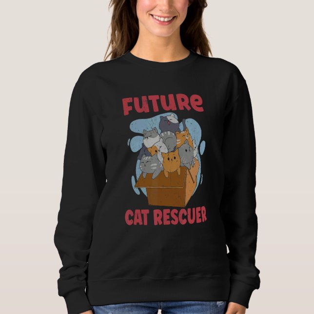 CAT RESCUE ANIMAL RIGHTS RESCUE CAT ADOPTION_1 SWEATSHIRT (Vorderseite)