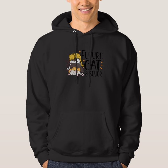 CAT RESCUE ANIMAL RIGHTS RESCUE CAT ADOPTION_4 HOODIE (Vorderseite)