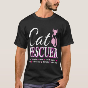 Cat Rescue Geschenk Feral Kittens Obdachlose Katze T-Shirt