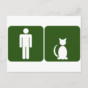 Cat Restroom Postkarte
