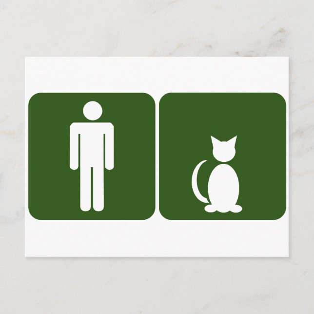 Cat Restroom Postkarte (Vorderseite)