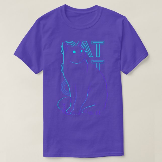 Cat Retro Geschenk T-Shirt (Design vorne)