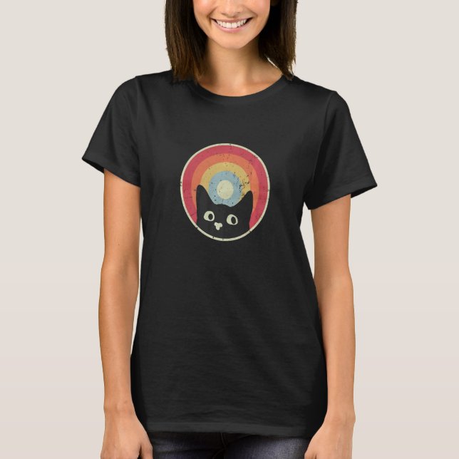 Cat Retro Style   T-Shirt (Vorderseite)