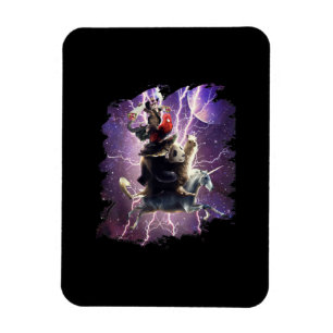 Cat Riding Hühnerschildkröte Panda Llama Unicorn Magnet