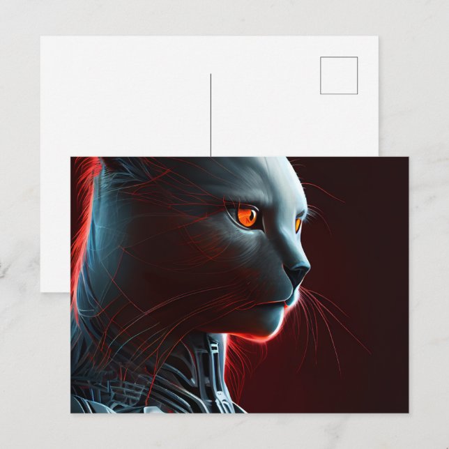 CAT-ROBOTIK-Postkarten Postkarte (Vorne/Hinten)