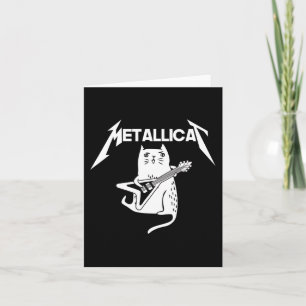 Cat Rock Band Gitarre Spaß Weihnachtsgeschenk Karte