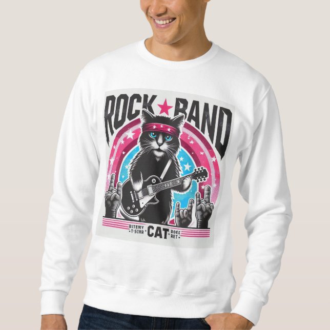 Cat rock band sweatshirt (Vorderseite)