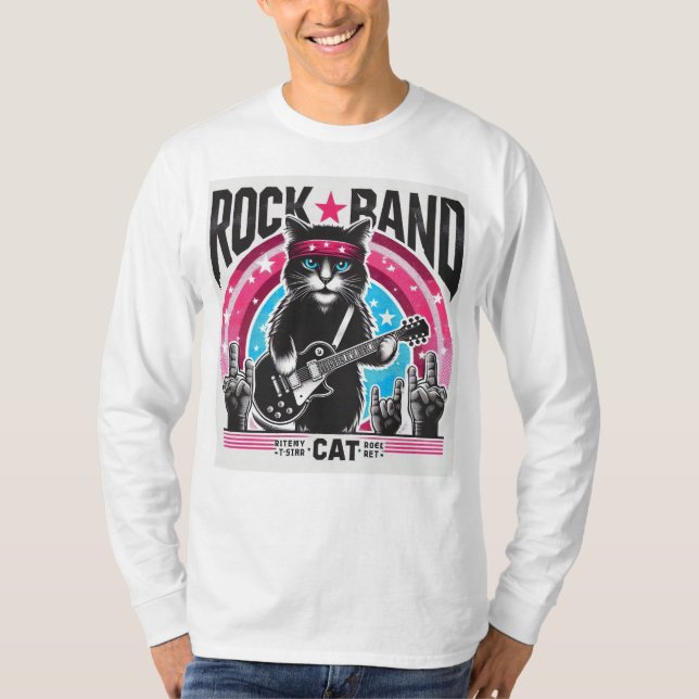 Cat rock band T-Shirt (Vorderseite)