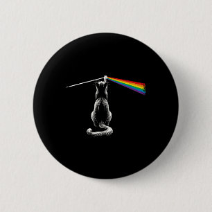 Cat Rock Music Band Funny Cat Rock and Roll Button