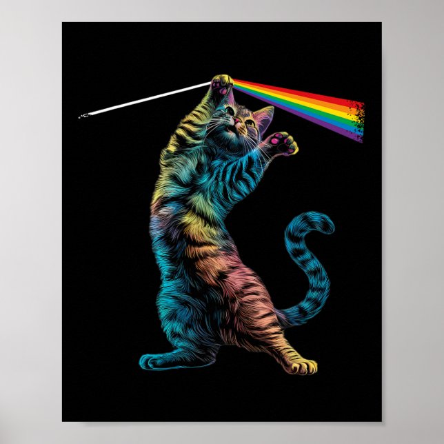 Cat Rock Music Concept Band Rock Cat Poster (Vorne)