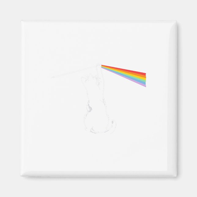 Cat Rock Music Funny Cat Colors Magnet (Vorne)