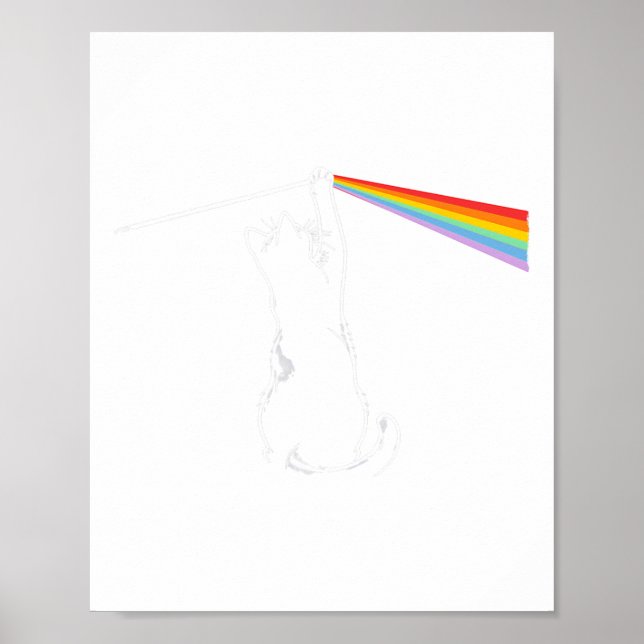 Cat Rock Music Funny Cat Colors Poster (Vorne)