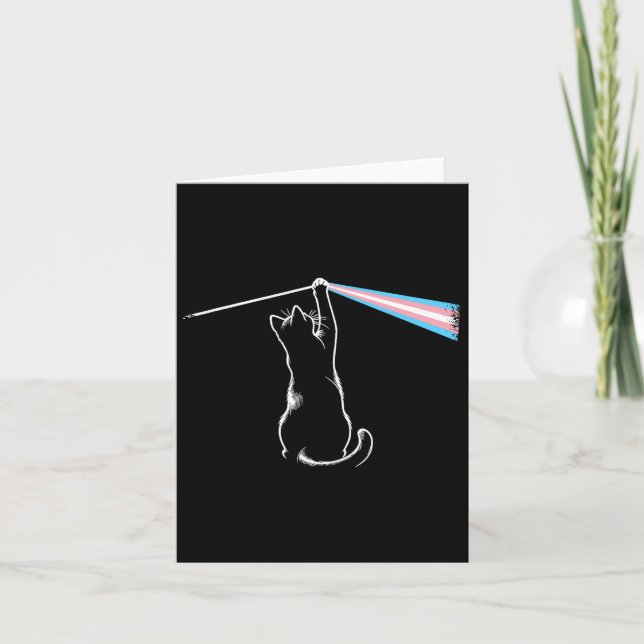 Cat Rock Music Trans Pride Lgbt Transgender Cat Lo Karte (Vorderseite)