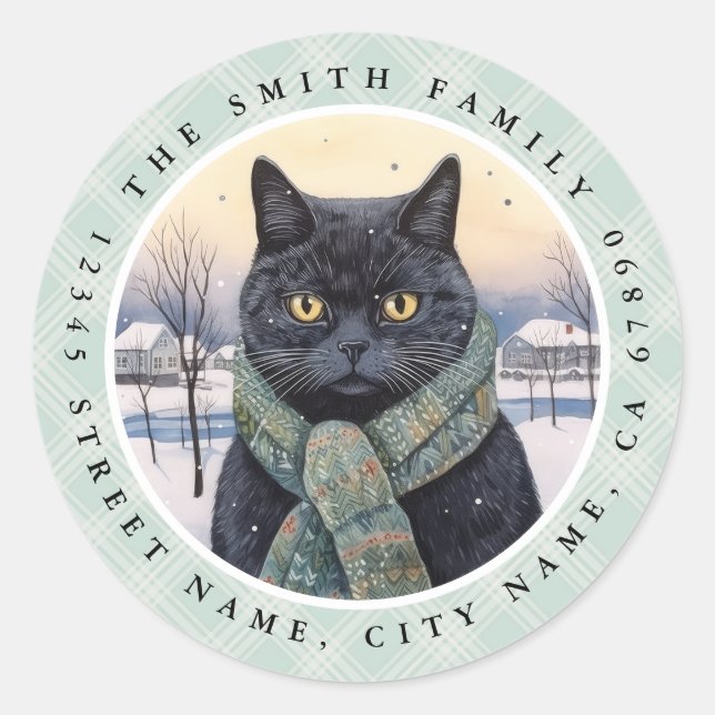 Cat Round Stickers (Vorderseite)