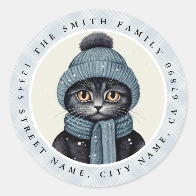 Cat Round Stickers (Vorderseite)