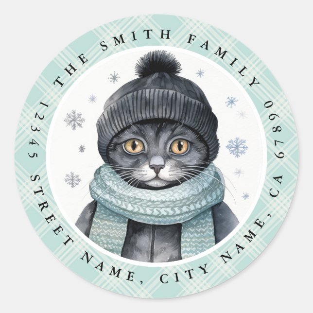 Cat Round Stickers (Vorderseite)