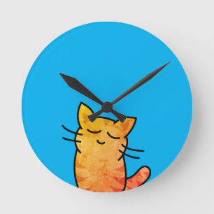 Cat Runde Wanduhr