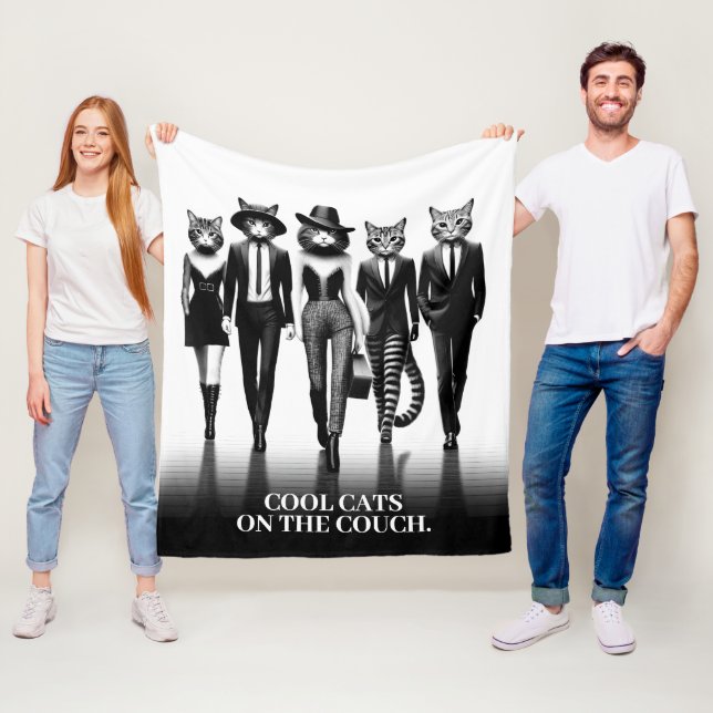 Cat Runway Models durch den Catwalk Fleecedecke (Beispiel)