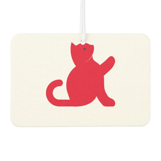 Cat sagt Hallo Autolufterfrischer (Vorderseite)