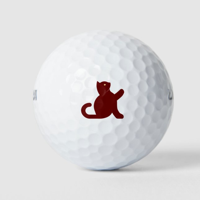 Cat sagt Hallo Golfball (Vorderseite)