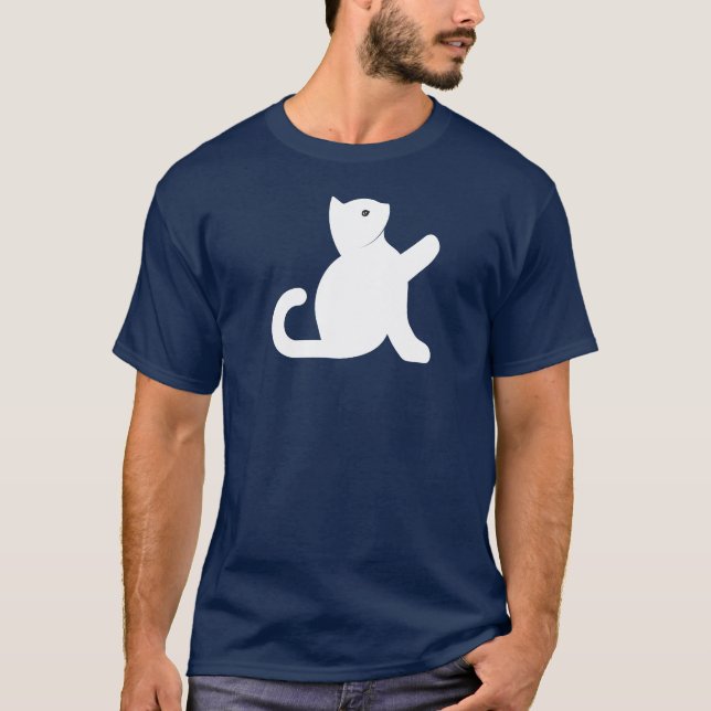 Cat sagt Hallo T-Shirt (Vorderseite)