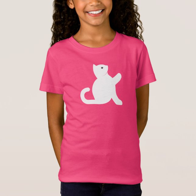 Cat sagt Hallo T-Shirt (Vorderseite)
