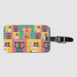 Cat sagt: Hey Funny Memes Gepäckanhänger