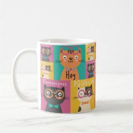 Cat sagt: Hey Funny Memes Kaffeetasse