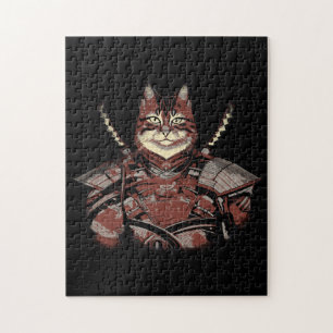 Cat Samurai Warrior Japanisch Puzzle
