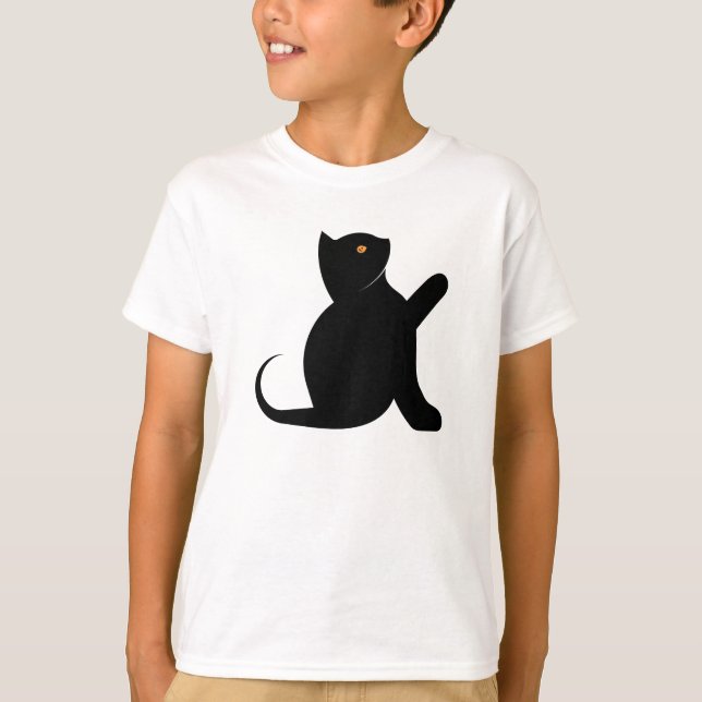 Cat Saying Hello T-Shirt (Vorderseite)