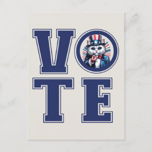 Cat Says Vote Postkarte