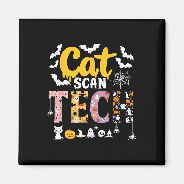 Cat Scan Ct Krass Tech Halloween Kostümspinne Fly Magnet (Vorne)