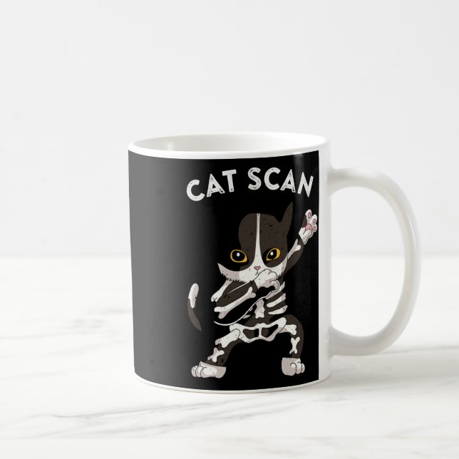 Cat Scan Ct Scan Funny Cat Röntgen Pun Meme Krass  Kaffeetasse (Rechts)