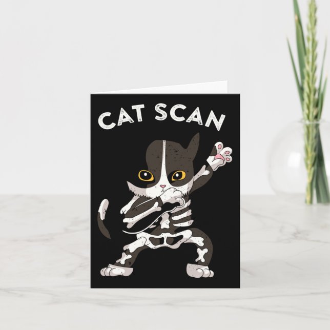Cat Scan Ct Scan Funny Cat Röntgen Pun Meme Krass  Karte (Vorderseite)