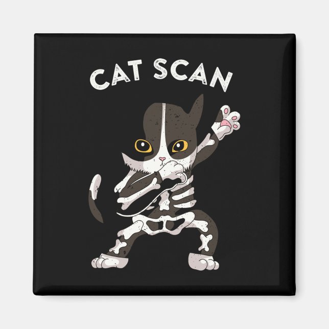 Cat Scan Ct Scan Funny Cat Röntgen Pun Meme Krass  Magnet (Vorne)
