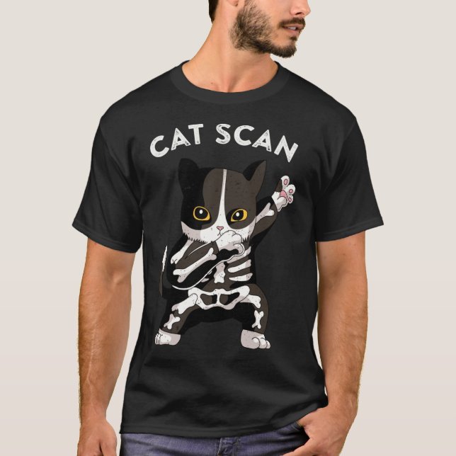 Cat Scan Ct Scan Funny Cat Röntgen Pun Meme Krass  T-Shirt (Vorderseite)