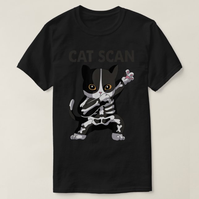 Cat Scan CT Scan Funny Cat X-Ray Pun Meme Krass Te T-Shirt (Design vorne)